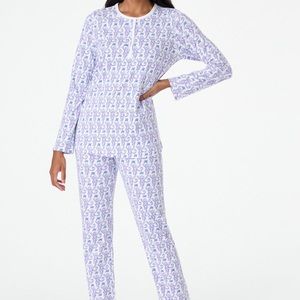 Roller rabbit purple monkey pajamas size small